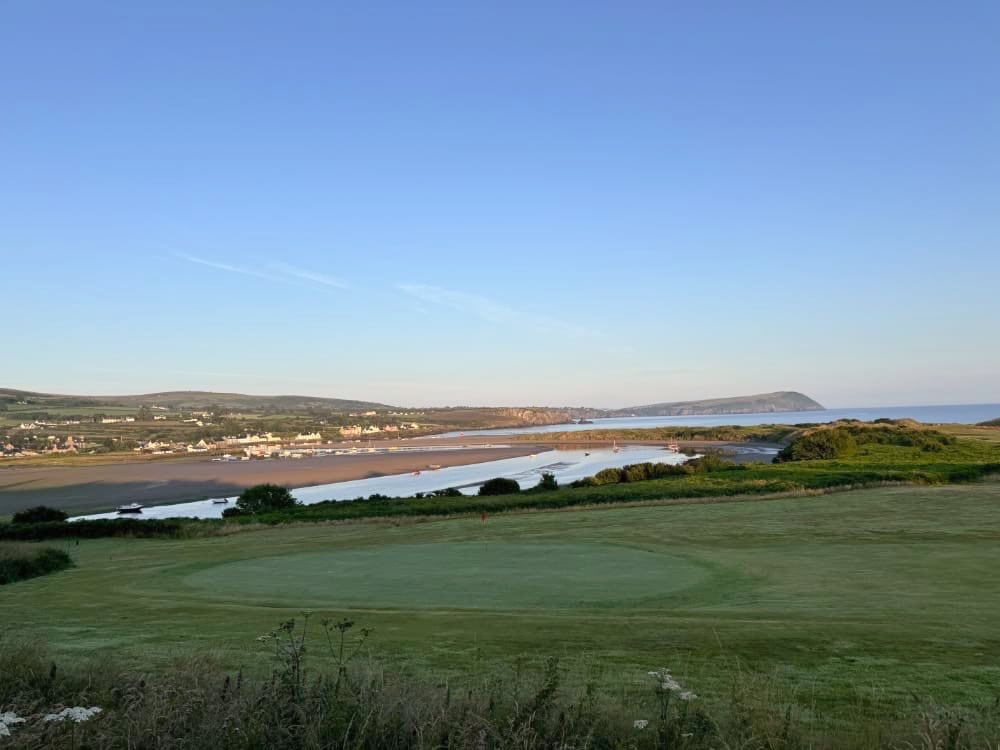Newport Bay over golf course