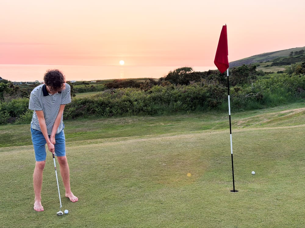 Evening golf Newport Pembrokeshire