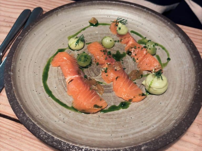 Llys Meddyg review salmon starter