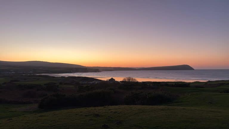 Newport sunset Christmas