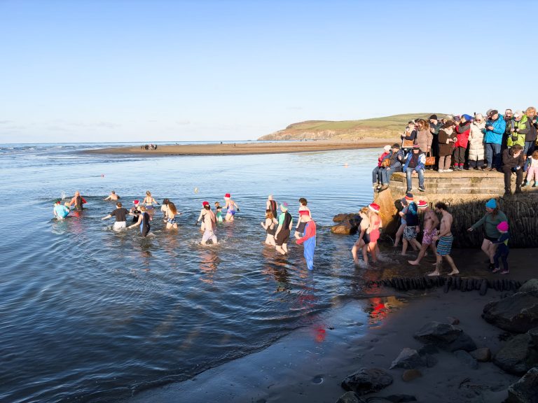 Swimming on boxing day
