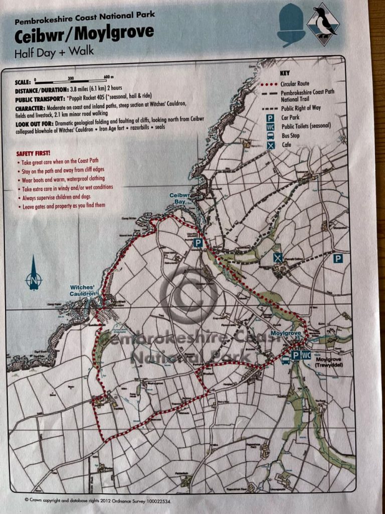 Witches Cauldron walk map